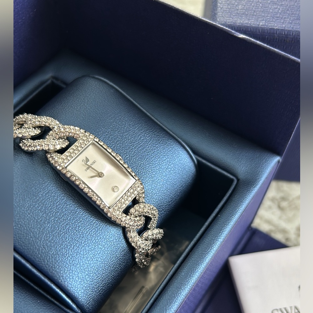 Silver Crystal Swarovski Watch